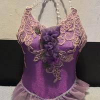 Lampada Busto Donna Viola Pizzo Floreale