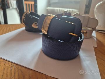Cintura FURLA originale vintage pelle. Blu .