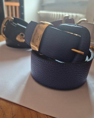 Cintura FURLA originale vintage pelle. Blu .