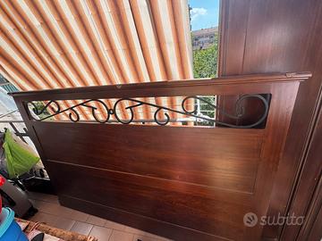 Struttura letto legno massello