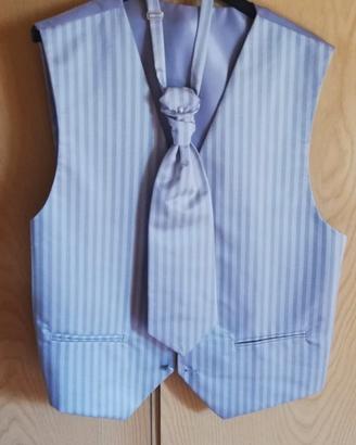 Completo uomo cravatta e gilet panciotto elegante
