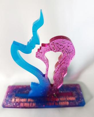 statua Lui& Lei in resina con frase biblica