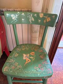 Sedia vintage decoupage