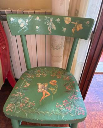 Sedia vintage decoupage