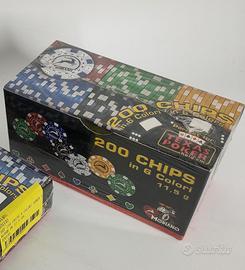 Modiano Chips Poker 200pz 6 colori 11,5g - Nuove