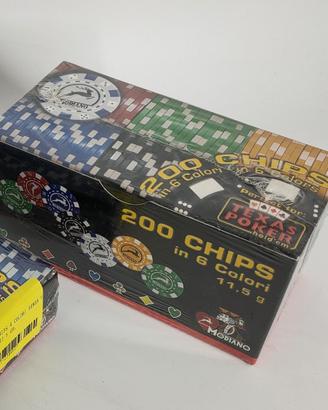 Modiano Chips Poker 200pz 6 colori 11,5g - Nuove