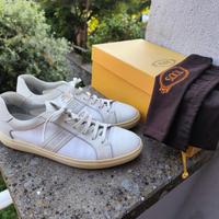 Tod’s uomo – sneakers bianche in pelle/tela