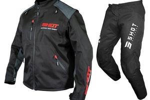 COMPLETO TESSUTO GIACCA PANTALONE MOTO ENDURO SHOT
