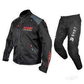 COMPLETO GIACCA PANTALONE MOTO ENDURO SHOT ROSSO