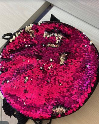 Zainetto circolare con paillettes