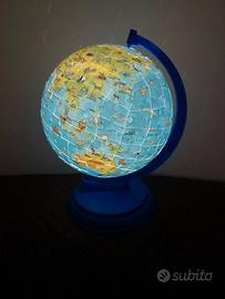 Lampada puzzle mappamondo