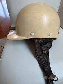 CASCO MOTO ANNI 40-50 E OCCHIALI BARUFFALDI