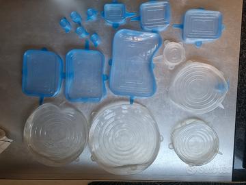 16 Coperchi in silicone estensibili
