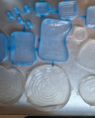 16 Coperchi in silicone estensibili