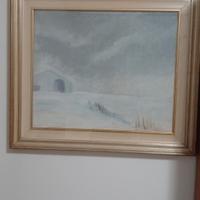 quadro dipinto  a mano su tela 50x60 inverno