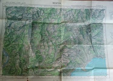 Carta topografica Mentone 1:50000