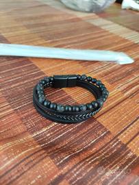 Bracciale Uomo Nero 19 cm