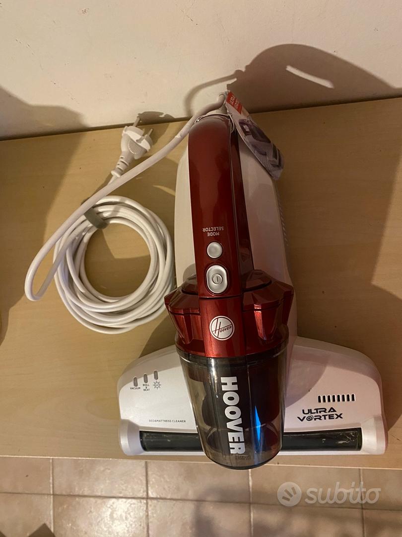 Hoover Ultra Vortex MBC500UV 011 Battimaterasso con Luce UV-C, 500W, 0,3 L,  Antiacaro, Antibatterica, Rimuove Allergeni e Polvere, 3 Programmi, Rosso