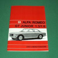 Uso e manutenzione Alfa Romeo GT Junior 1.3 1.6