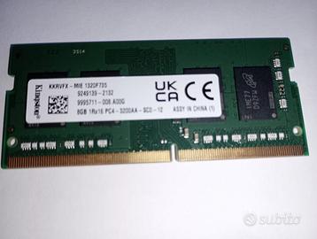 Memoria RAM SODIMM  8GB KKRVFX-MIE KINGSTON 260Pin