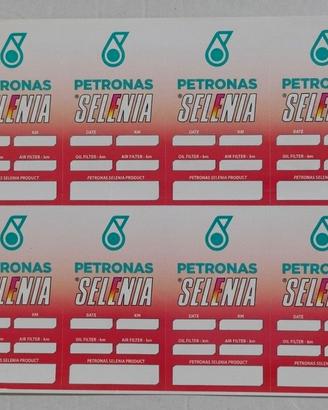 8x Etichetta Tagliando Cambio Selenia Olio