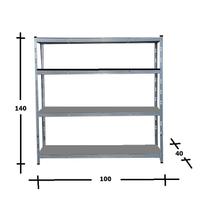SCAFFALE METALLICO 100x140x40 con 4 RIPIANI