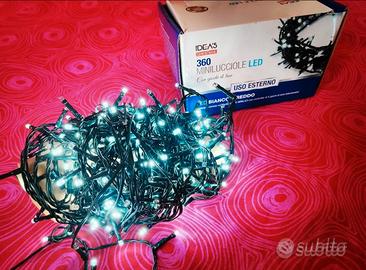 Catena luci 360 led luce bianca