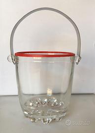 Secchiello ghiaccio in vetro vintage anni '90