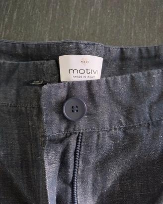 Pantaloni estivi leggeri cotone e lino - taglia 40