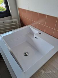Mobile porta lavatrice con lavatoio 140x65