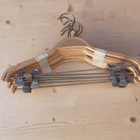 10 grucce grandi in legno con pinze