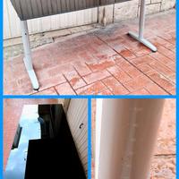 SCRIVANIA IN VETRO PROFESSIONALE. FUORIGROTTA.