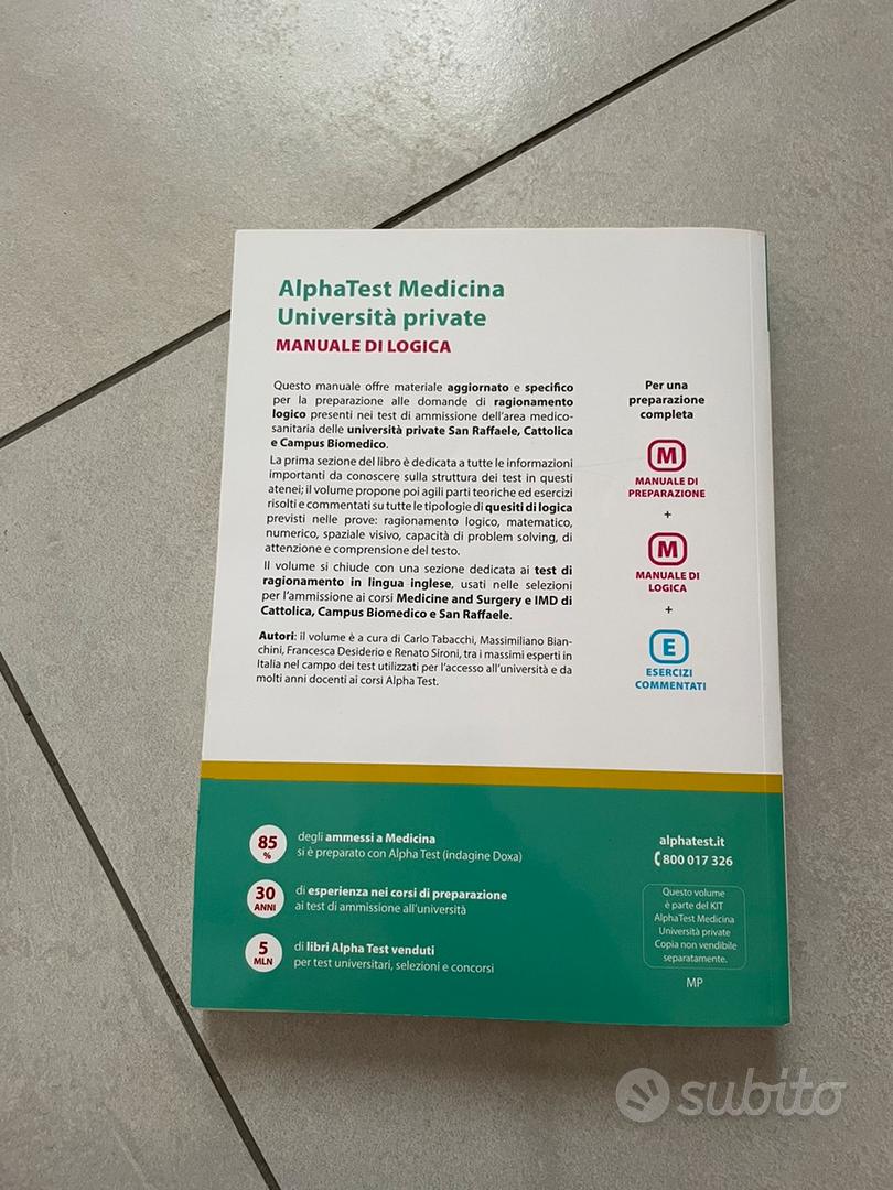 Alpha test medicina università private - Libri e Riviste In vendita a Parma
