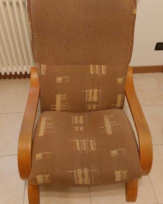 Poltrona in legno curvato