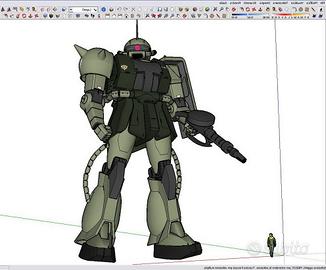 Zaku (Zack verde) serie GUNDAM Bandai GIG 2001