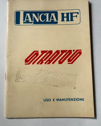 Libretto uso e manutenzione Lancia HF Stratos