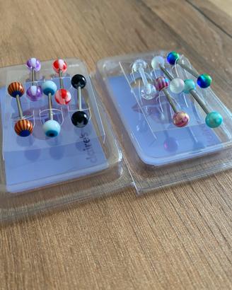 10 Piercing Lingua Claire's 14G - Nuovi Sigillati