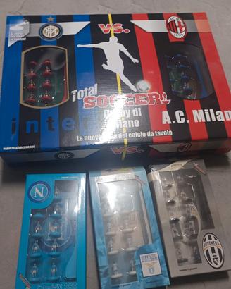 subuteo con squadre Milan Inter Lazio Juve