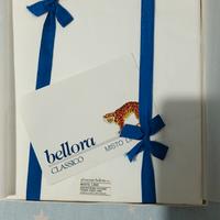 Stoffa tessuto lenzuola misto lino bianco Bellora