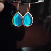 orecchini pendenti placcato d'oro