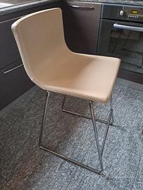 Sedie alte cucina similpelle bianche