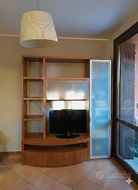 Mobile soggiorno in legno e vetro Semeraro