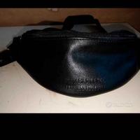 marsupio Bershka nero eco pelle nuovo 