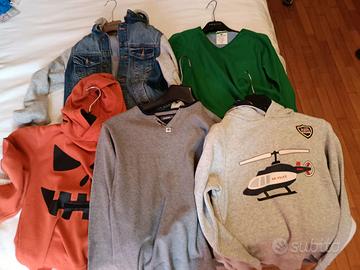 Lotto di 4 felpe e un maglioncino 9-10 anni