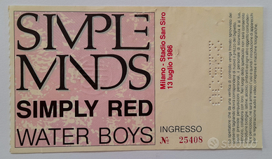 Biglietto usato concerto Simple Minds - 1986 - Collezionismo In ...