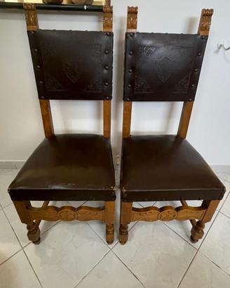 Set sedie studio poltrona + 2 sedie antiche