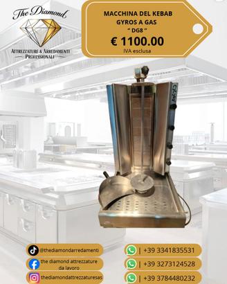 Macchina Gyros per kebab a gas / elettrico
