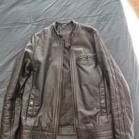 Giacca pelle ASOS nera tg S