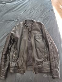 Giacca pelle ASOS nera tg S