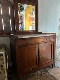 Mobile con piano in marmo e specchio